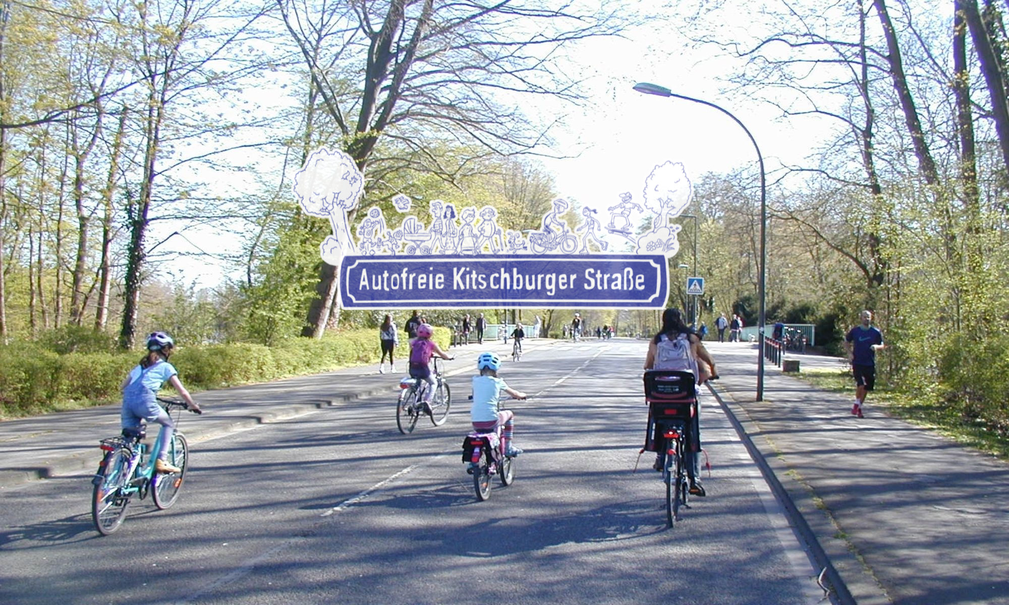 Kitschburger Strasse (Foto von Roland Schüler, Logo von Talent Design)